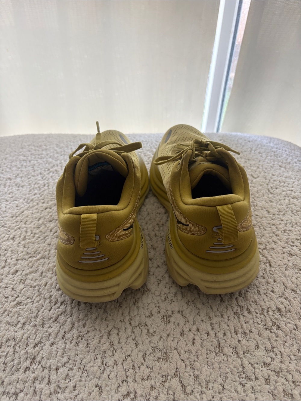 Hoka Bondi 8 in Golden Lichen/Celery Root Running Sneakers - Picture 3 of 6